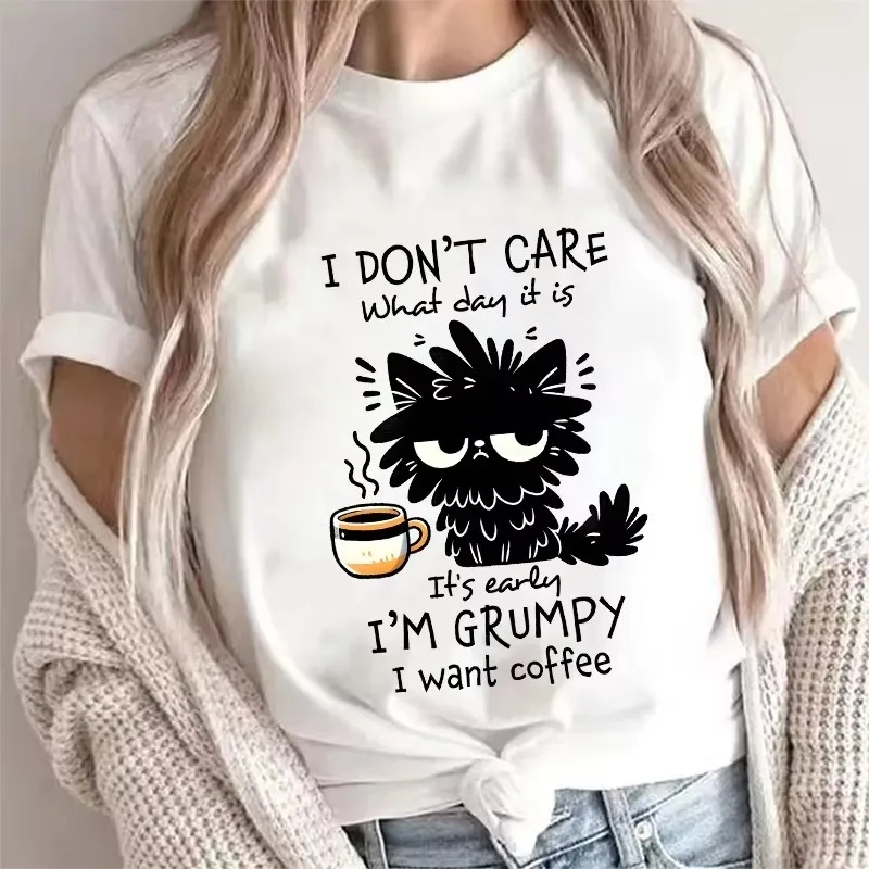 Fashion Street Cat - I Want Kahve T Shirt Kadın