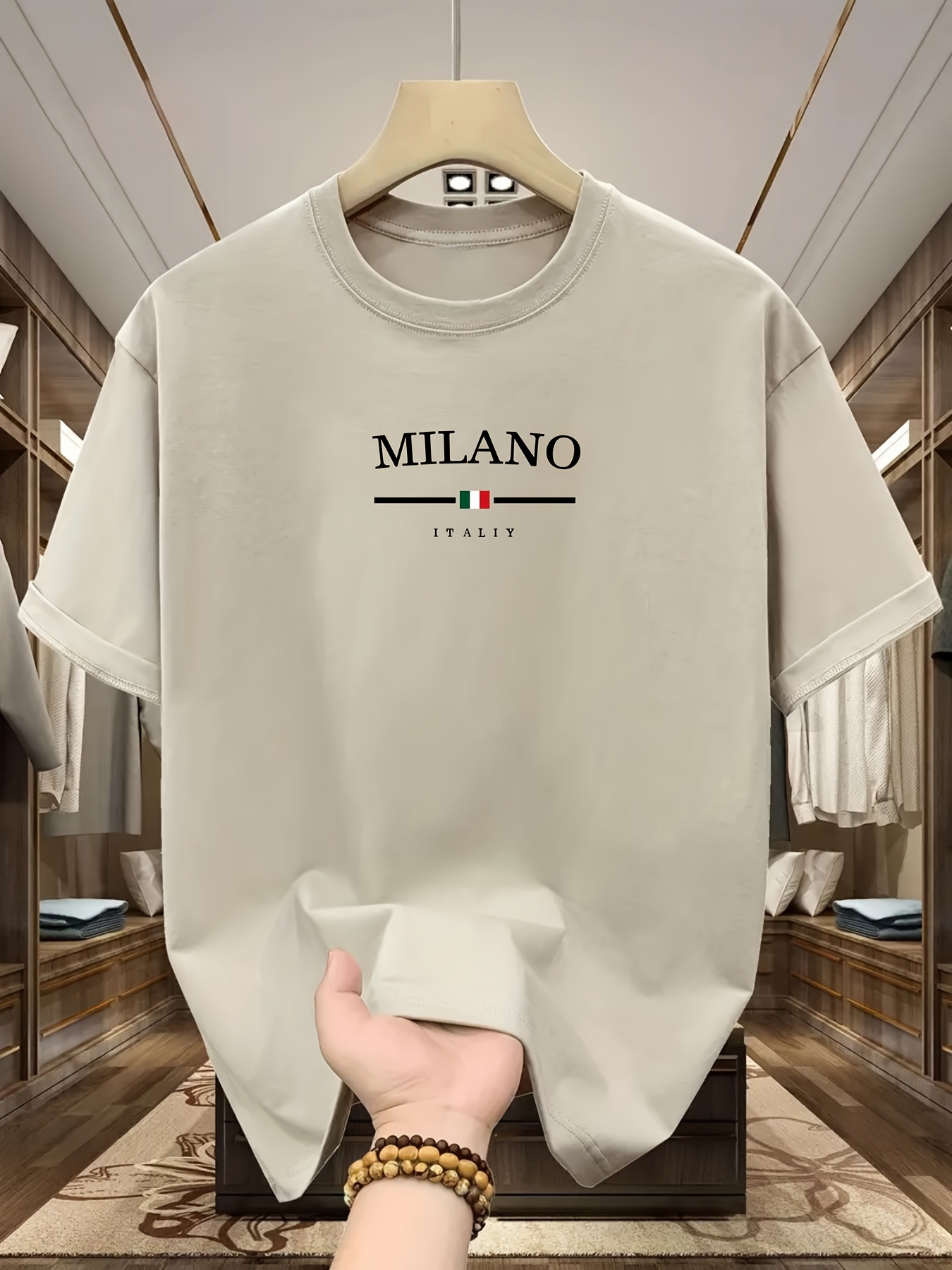 Street Fashion Milan - Erkek %100 saf pamuklu şık gündelik