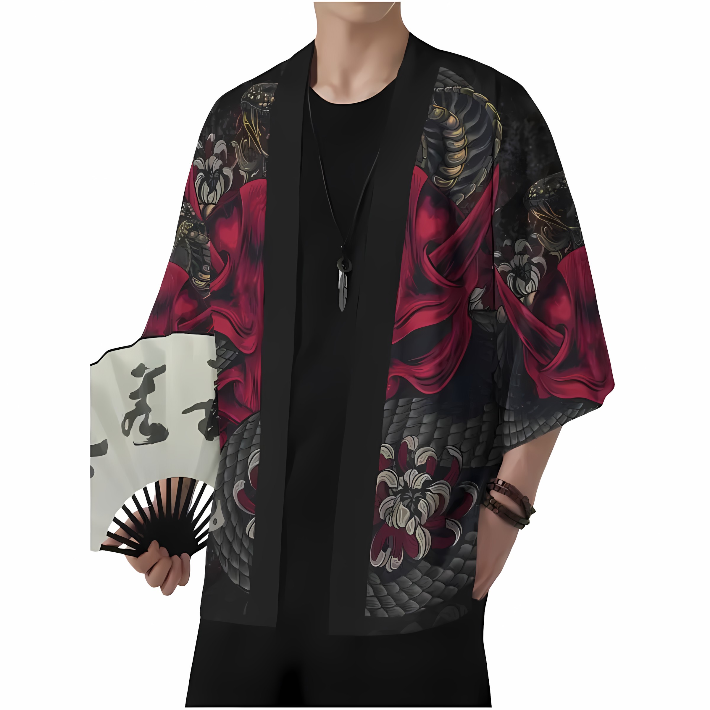 Street Fashion Kimono - 2026 Yaz Yeni Erkek Kimono 3D