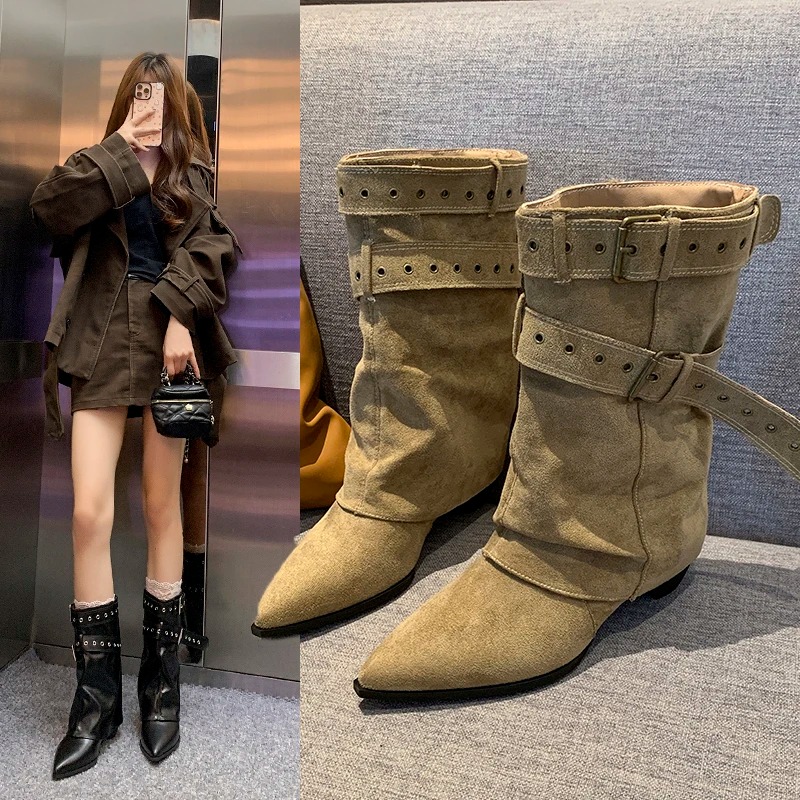 Street Fashion Trends 2025 - 2025 Sivri Burunlu Kadın Kışlık Botları