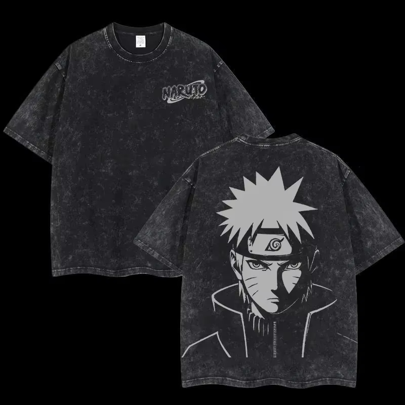Street Fashion Logo - 2026 yaz Naruto Büyük Boy Tişört,