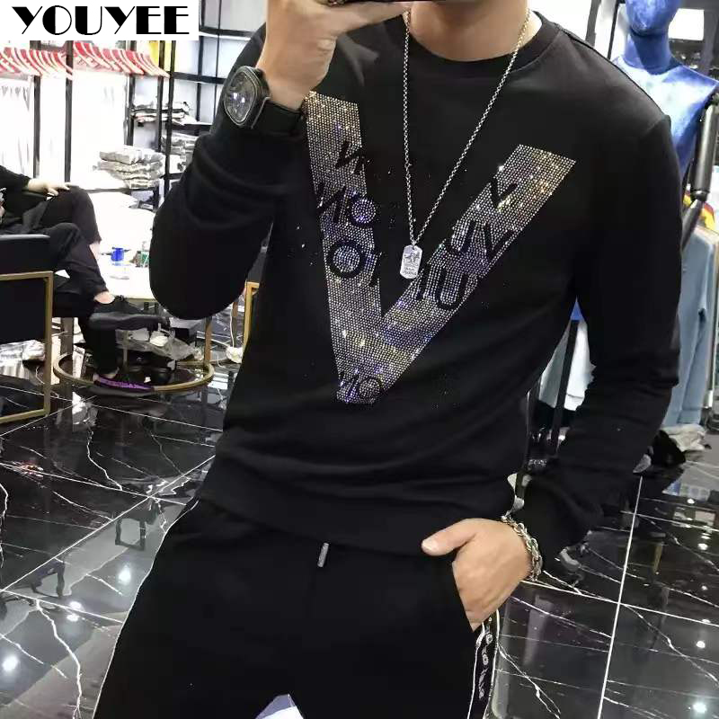 Street Fashion Elements - Erkek Kapüşonlular Kaliteli V-şekilli Desen Taklidi