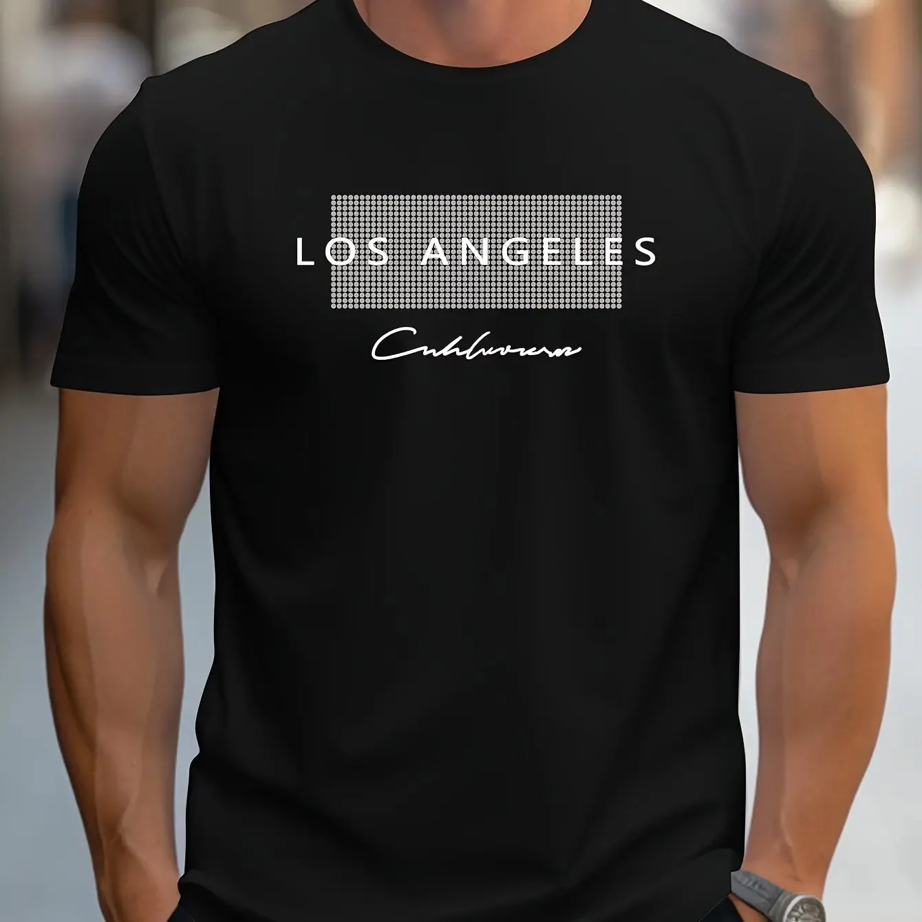 Street Fashion Los Angeles - Yazlık Erkek Rahat Bol Tişört Los