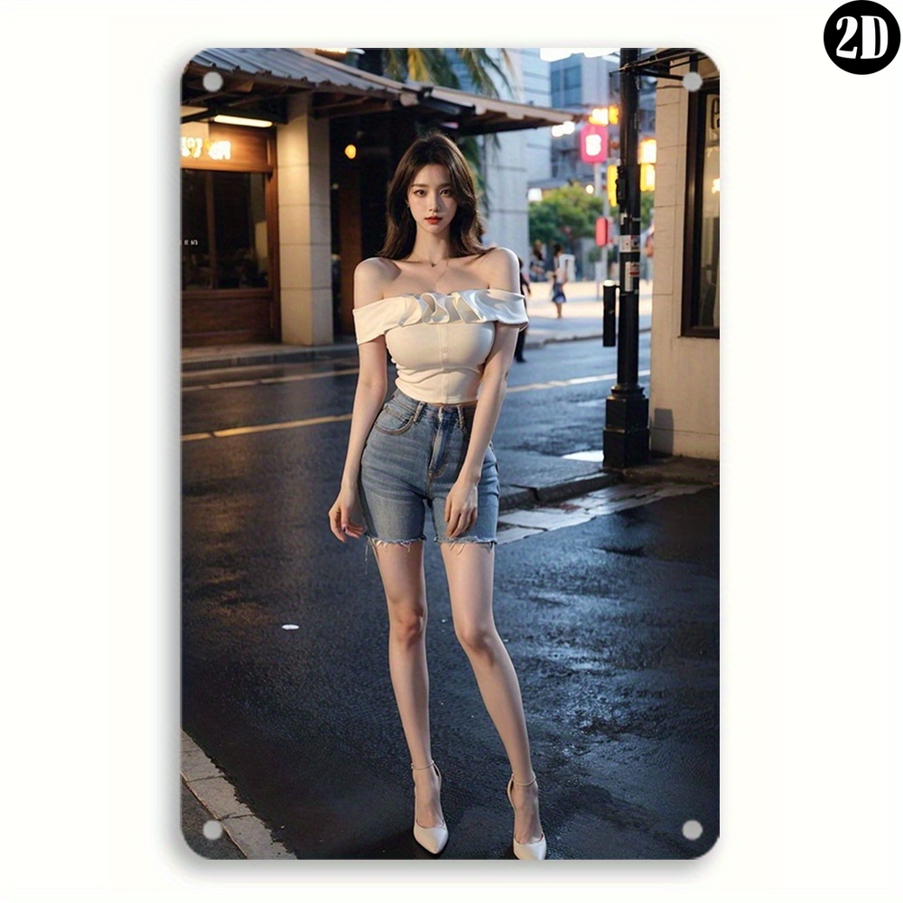 Street Fashion Definition - Yüksek Çözünürlüklü Metal Tabela Gece Şehir