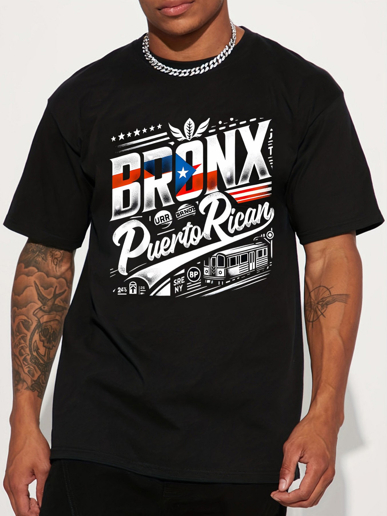 Street Fashion Brand Logo - Bronx Porto Riko logo baskısı Amerikan