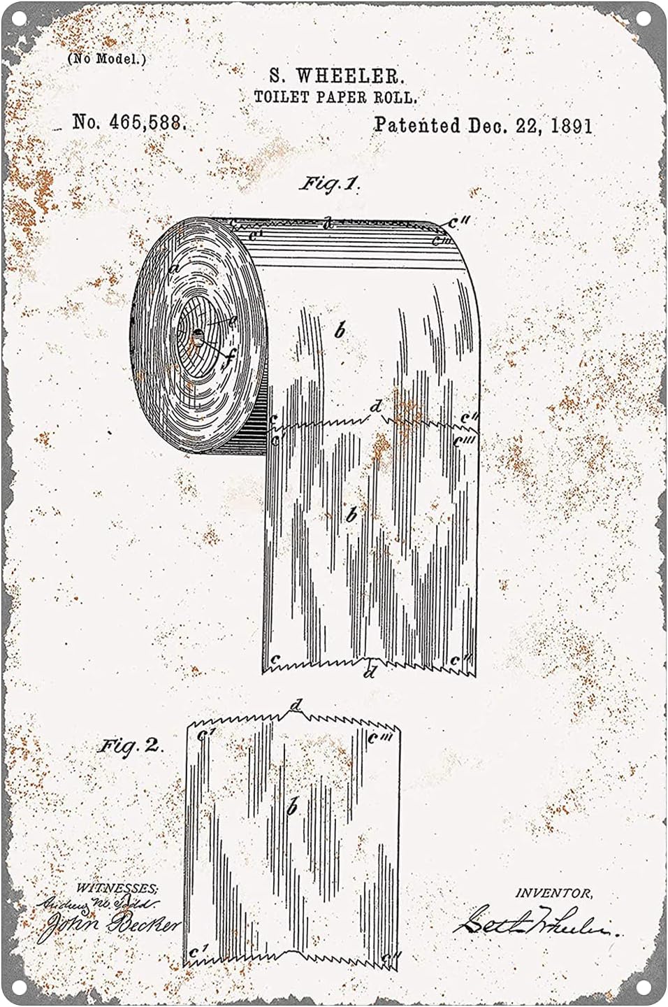 Street Fashion Wallpaper - Vintage Metal Tabela Komik Tuvalet Kağıdı
