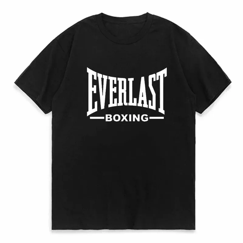 Street Fashion Logo - Büyük Beden EVERLAST BOXING Logolu Tişört