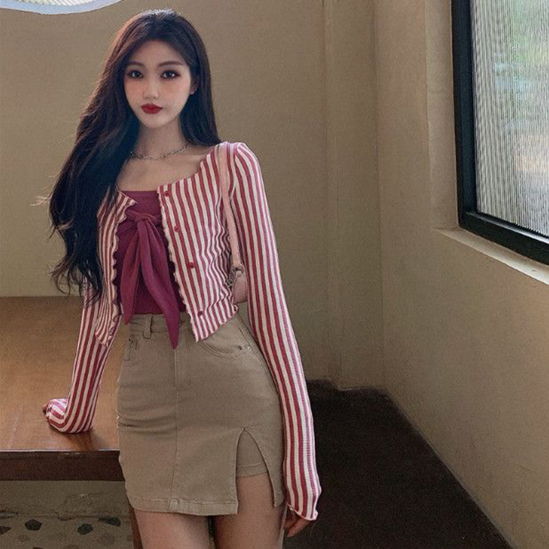 MEXZT Vintage çizgili gömlek k - Street Fashion In Korea incelemesi ve fiyatı