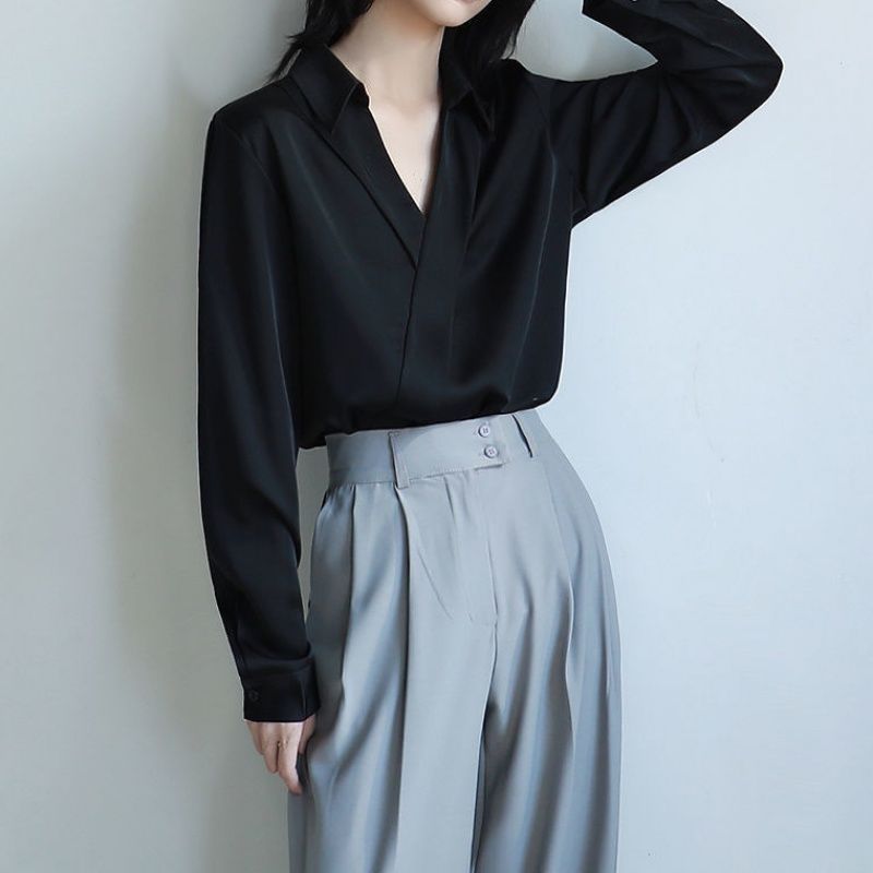 Gidyq kadınlar siyah şifon göm - Street Fashion In Korea incelemesi ve fiyatı