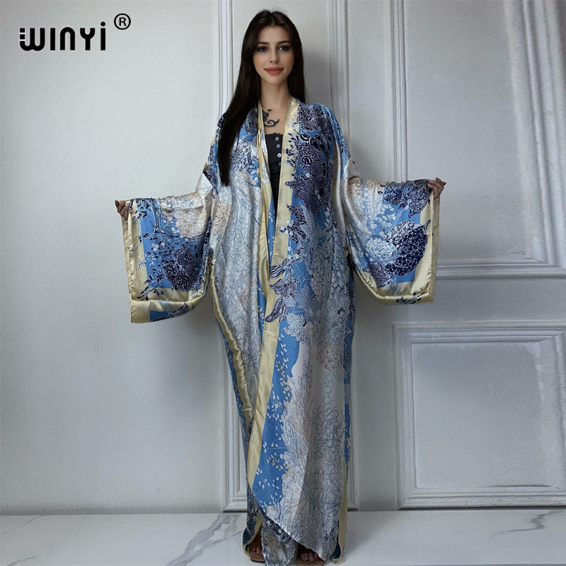WINYI yaz moda kimono afrika B - Street Fashion Kimono incelemesi ve fiyatı