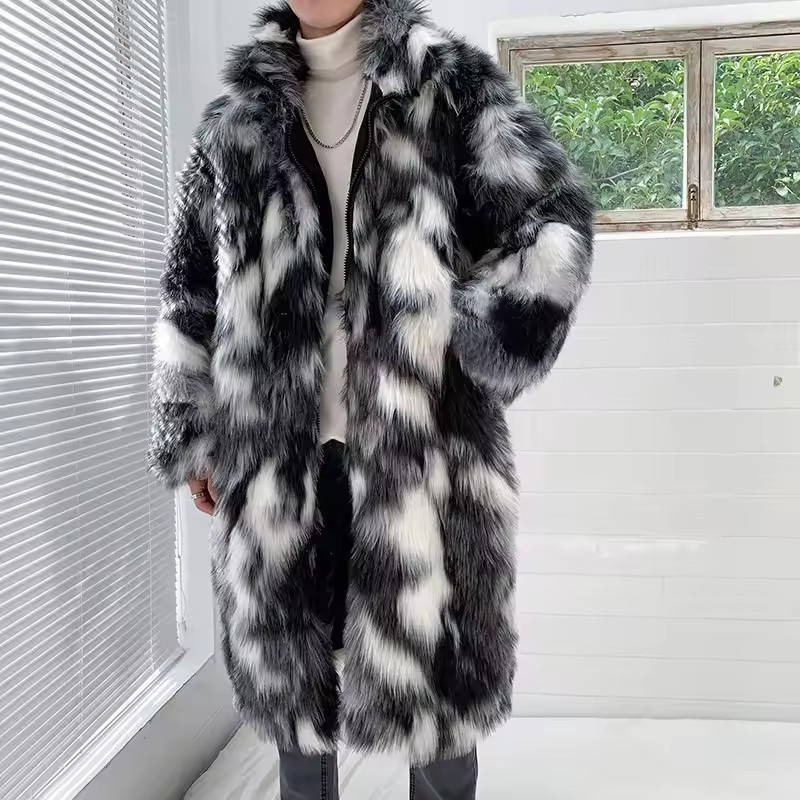 Kış Hip Hop Uzun Taklit Kürk C - Street Fashion In Korea incelemesi ve fiyatı