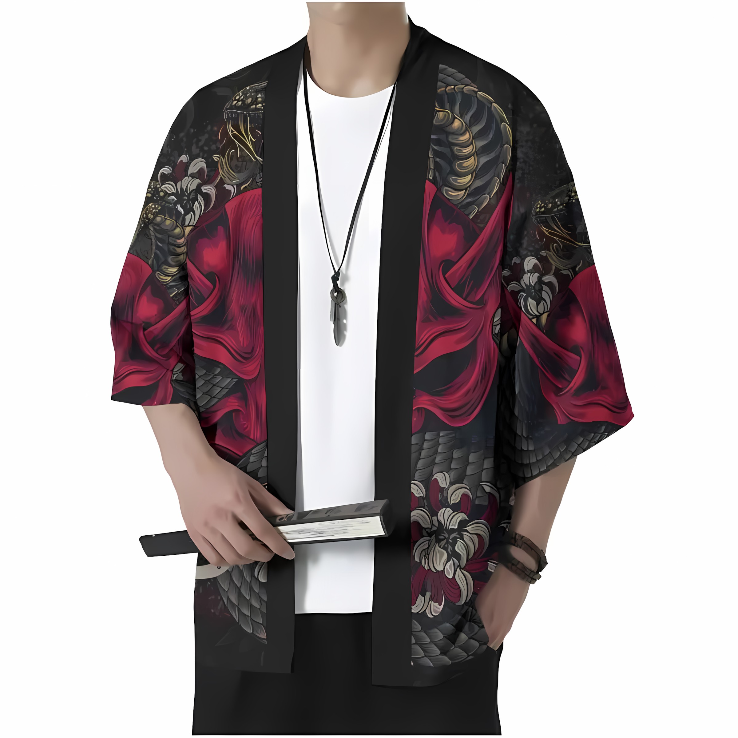 2026 Yaz Yeni Erkek Kimono 3D  - Street Fashion Kimono incelemesi ve fiyatı