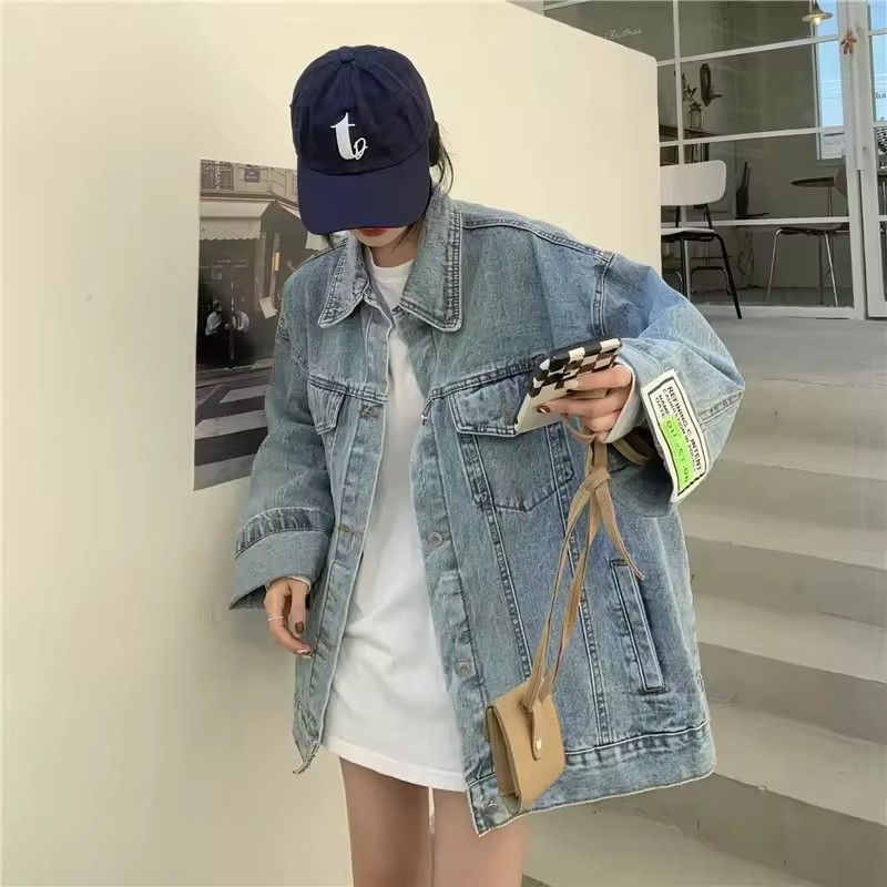 2025 Yeni Moda Denim Ceket Kad - Street Fashion In Korea incelemesi ve fiyatı