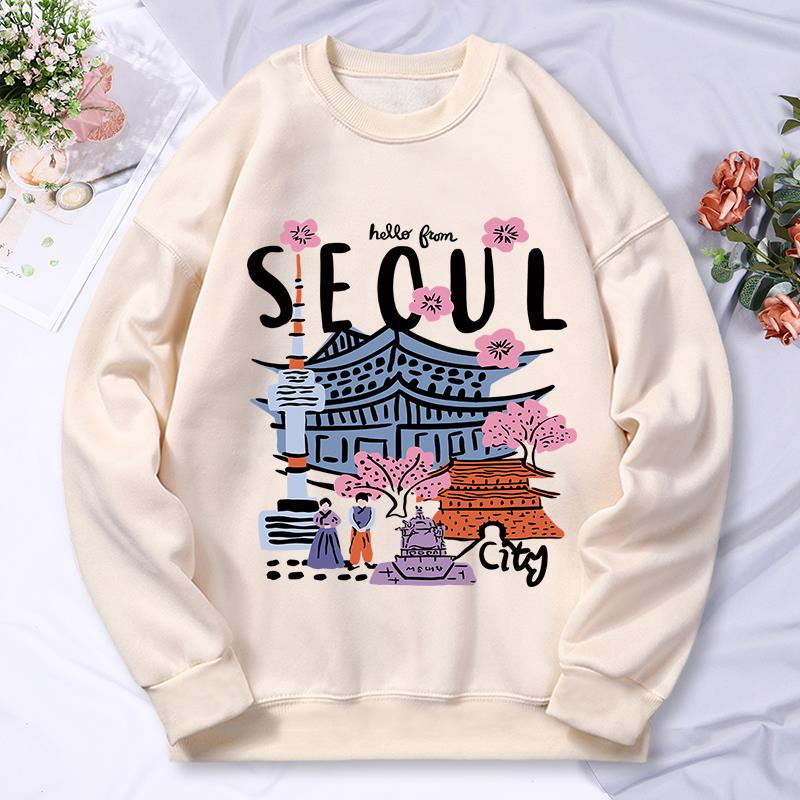 Seul Güzel Manzara Baskı Bayan - Street Fashion Seoul incelemesi ve fiyatı