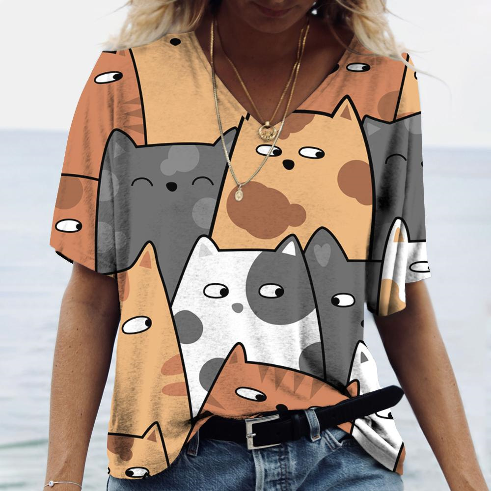 Moda V Yaka kadın T-Shirt Kari - Fashion Street Cat incelemesi ve fiyatı