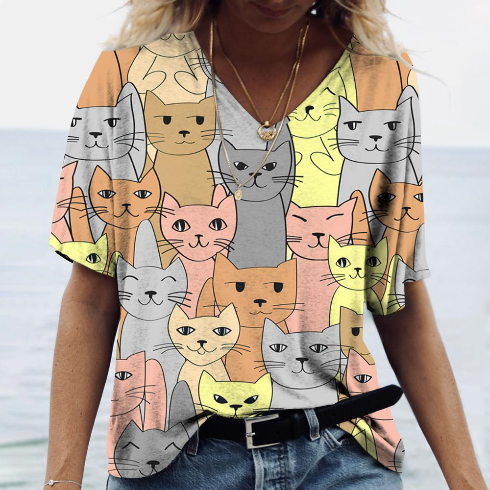 Moda V Yaka kadın T-Shirt Kari - Fashion Street Cat incelemesi ve fiyatı