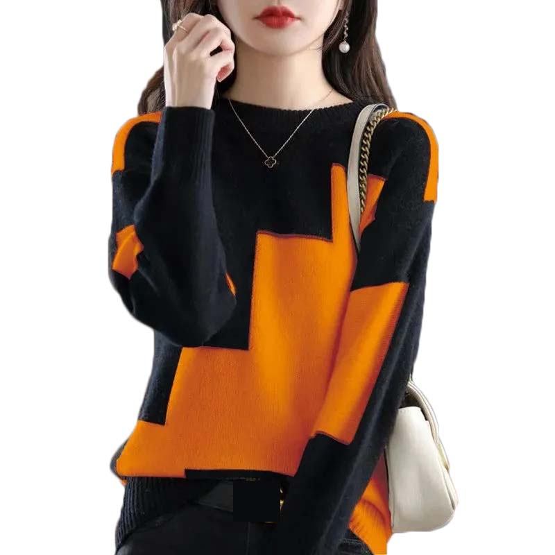 Moda O-Boyun Eklenmiş Örme Ren - Street Fashion In Korea incelemesi ve fiyatı