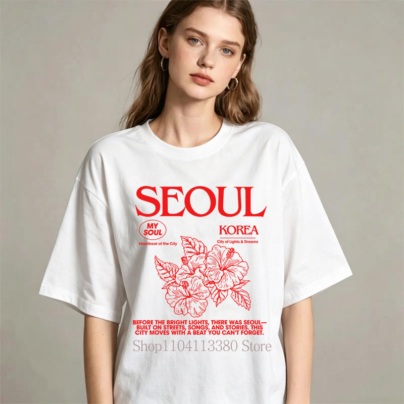 Kore Tarzı Seul Hibiscus Baskı - Street Fashion Seoul incelemesi ve fiyatı