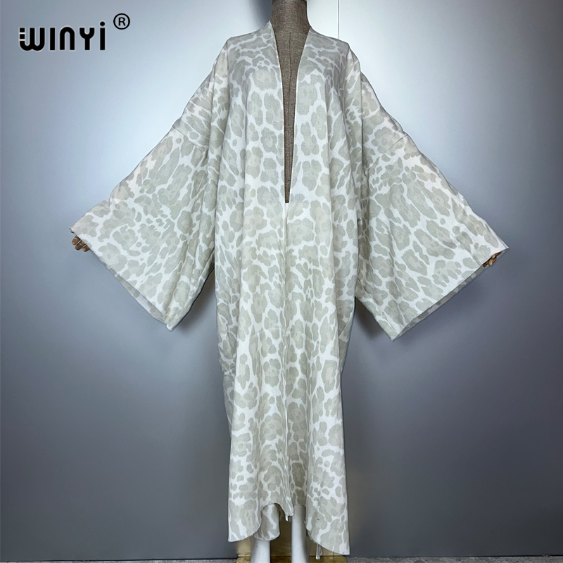 WINYI kış Leopar hırka Afrika  - Street Fashion Kimono incelemesi ve fiyatı