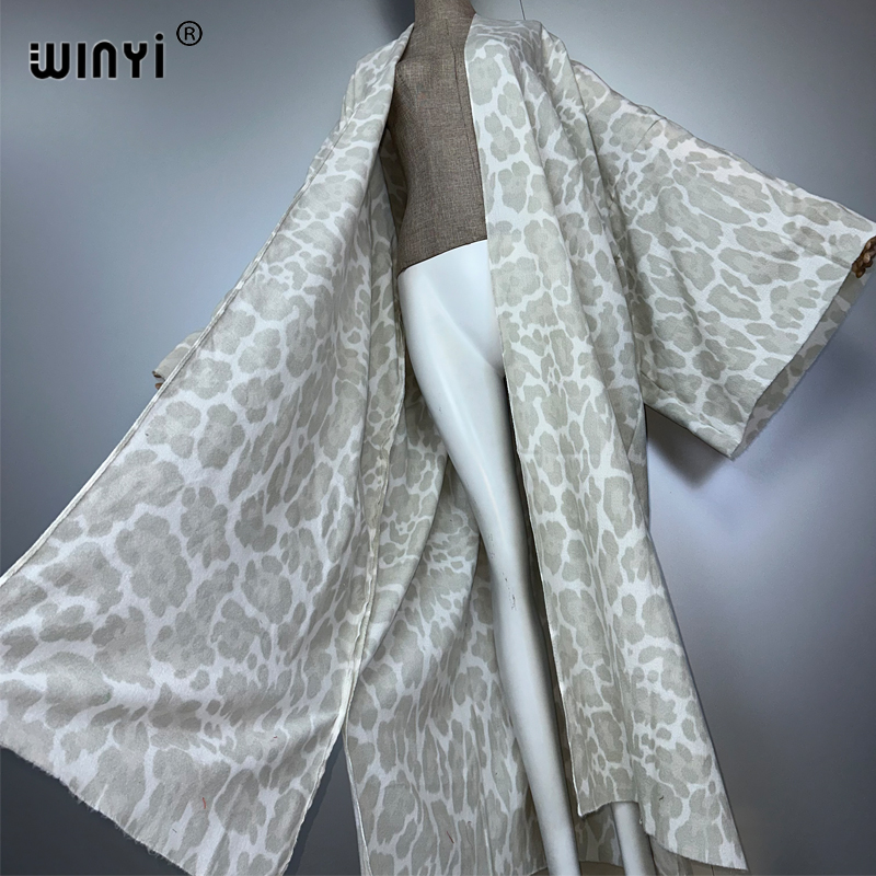 WINYI kış Leopar hırka Afrika  - Street Fashion Kimono incelemesi ve fiyatı