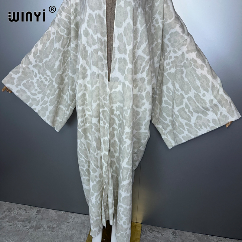 WINYI kış Leopar hırka Afrika  - Street Fashion Kimono incelemesi ve fiyatı