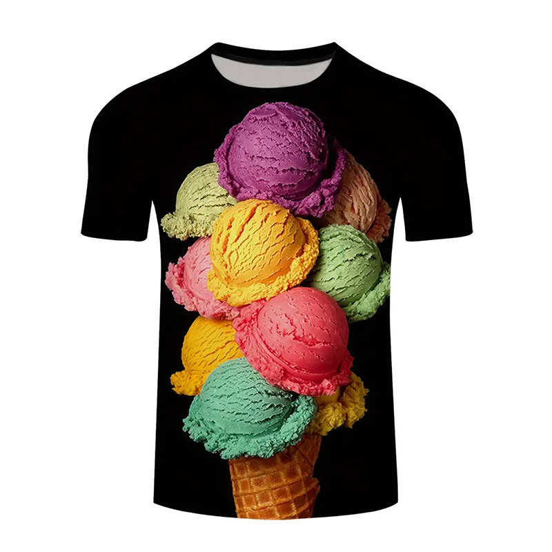 Ice Cream Color Fashion T-shir - Street Fashion Trends 2025 incelemesi ve fiyatı