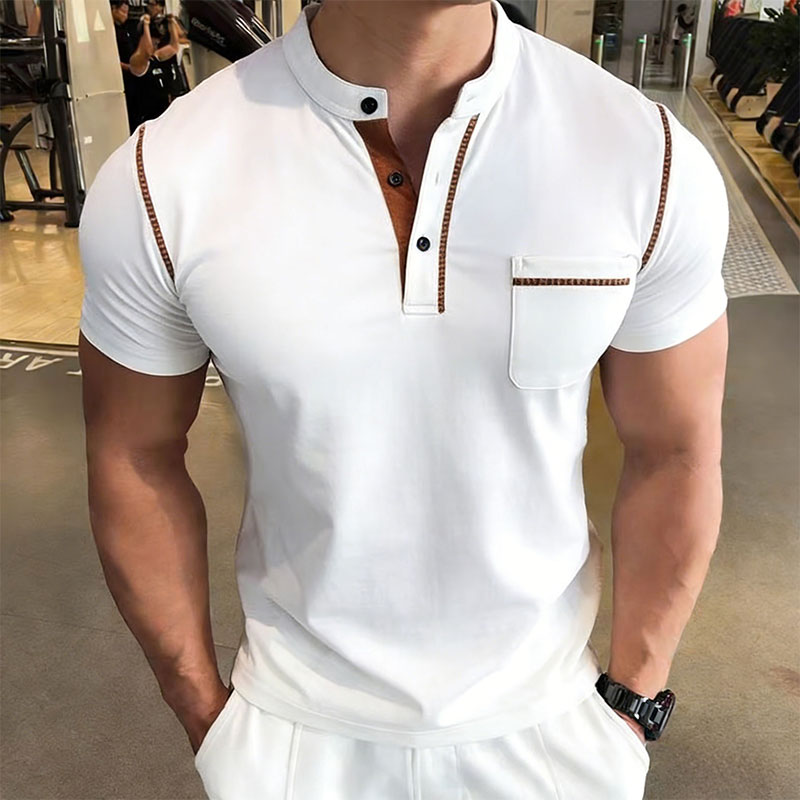 Yeni Yaz Erkek Henry Yaka Kısa - Street Summer Fashion incelemesi ve fiyatı